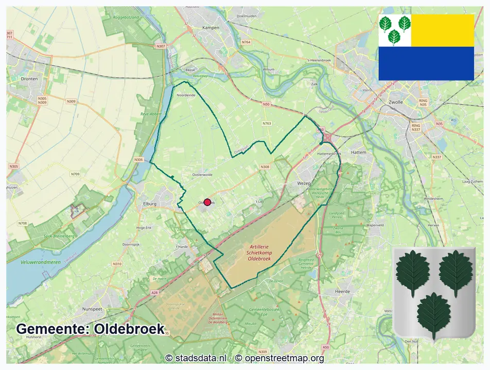 Schematische gemeentegrens Oldebroek